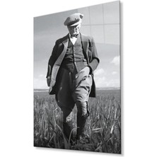 Atatürk Cam Tablo 4mm Dayanıklı Temperli Cam, Atatürk Glass Wall Art