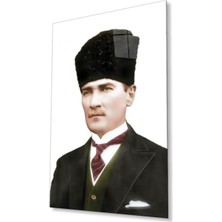 Atatürk Cam Tablo 4mm Dayanıklı Temperli Cam, Atatürk Glass Wall Art