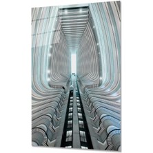 Geometrik Bina Cam Tablo 4mm Dayanıklı Temperli Cam