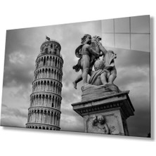 Pisa Cam Tablo 4mm Dayanıklı Temperli Cam, Pisa Glass Wall Decor