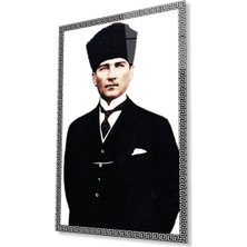 Atatürk Cam Tablo 4mm Dayanıklı Temperli Cam, Atatürk Glass Wall Art