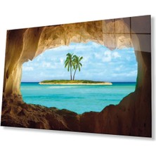 Deniz Manzara Cam Tablo 4mm Dayanıklı Temperli Cam