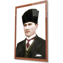 Atatürk Cam Tablo 4mm Dayanıklı Temperli Cam, Atatürk Glass Wall Art