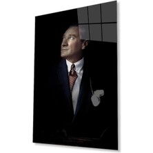 Atatürk Cam Tablo 4mm Dayanıklı Temperli Cam, Atatürk Glass Wall Art