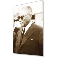 Atatürk Cam Tablo 4mm Dayanıklı Temperli Cam, Atatürk Glass Wall Art