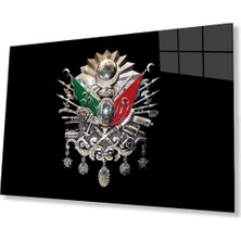 Osmanlı Tuğrası Cam Tablo 4mm Dayanıklı Temperli Cam