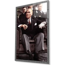 Atatürk Cam Tablo 4mm Dayanıklı Temperli Cam, Atatürk Glass Wall Art