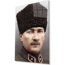 Atatürk Cam Tablo 4mm Dayanıklı Temperli Cam, Atatürk Glass Wall Art