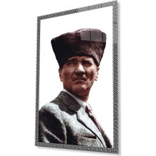 Atatürk Cam Tablo 4mm Dayanıklı Temperli Cam, Atatürk Glass Wall Art
