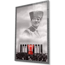 Atatürk Cam Tablo 4mm Dayanıklı Temperli Cam, Atatürk Glass Wall Art