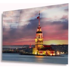 Istanbul Kız Kulesi Cam Tablo 4mm Dayanıklı Temperli Cam