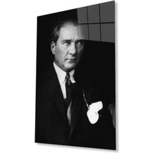 Atatürk Cam Tablo 4mm Dayanıklı Temperli Cam, Atatürk Glass Wall Art