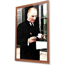 Atatürk Cam Tablo 4mm Dayanıklı Temperli Cam, Atatürk Glass Wall Art