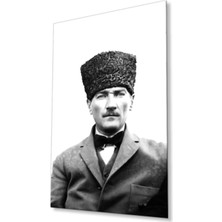 Atatürk Cam Tablo 4mm Dayanıklı Temperli Cam, Atatürk Glass Wall Art