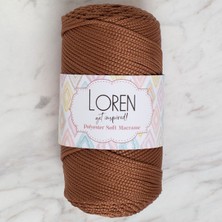 Loren Polyester Soft Macrame Kahverengi El Örgü Ipi - LM033 - 34439