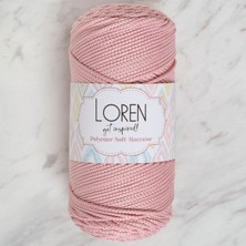 Loren Polyester Soft Macrame Pembe El Örgü Ipi - LM042 - 34446