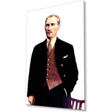 Atatürk Cam Tablo 4mm Dayanıklı Temperli Cam, Atatürk Glass Wall Art