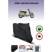 Breen Vespa Gtv 250 Ie Siyah Motosiklet Brandası Arka Çanta Uyumlu