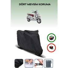 Breen Vespa Gtv 300 Ie Siyah Motosiklet Brandası Arka Çanta Uyumlu