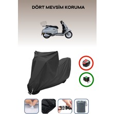 Breen Yuki Risotto 125 Için Kilit Uyumlu Siyah Motosiklet Branda, Güvenli, Su Geçirmez