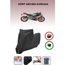 Breen Aprilia Rs 660 Için Kilit Uyumlu Siyah Motosiklet Branda, Güvenli, Su Geçirmez
