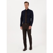 Cacharel Erkek Lacivert Slim Fit %100 Pamuk Klasik Gömlek 50318179-VR033