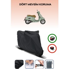 Breen Vespa Gts 300 Super Sport Siyah Motosiklet Brandası Arka Çanta Uyumlu