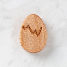 Hobi Baby Yumurta Figürlü Organik Ahşap Boncuk - F