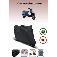 Breen Tvs Scooty Pep Plus Siyah Motosiklet Brandası Arka Çanta Uyumlu