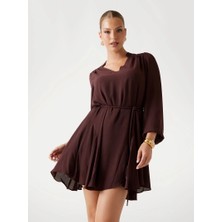 Guess Wanda Kadın Kahverengi Elbise W5BK51WGLA2-G1G5