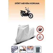 Breen Rks Rodos 100 Uyumlu Gri Su Geçirmez Motosiklet Brandası Premium