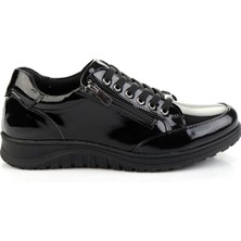 Siyah Hakiki Deri Kadın Casual Ayakkabı K01586373312