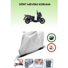 Breen Sym Joyride 300 Gri Motosiklet Brandası Arka Çanta Uyumlu