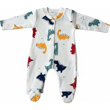 Bebek Tulum Seti %100 Pamuk – Uzun Kollu, Patikli, Desenli (Kiraz, Kalp, Dinozor, Renkli Baskı)