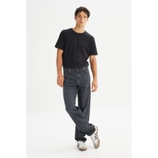 Asher Loose Fit Rahat Kesim Düşük Bel Siyah Denim Jean Pantolon