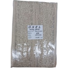 Dantel Polyester Sanal Tül Bant Cappucino 14,60 Metre En 6 cm ON-698-C