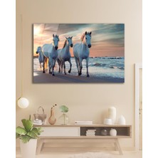 Atlar Deniz Cam Tablo Islami Dini Modern Ev Ofis Salon Hediyelik Büyük Tablo Duvar Dekoru