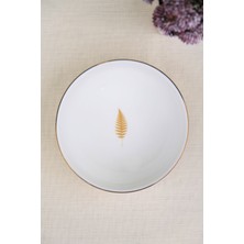 Tabak Evi Porselen Natura Fern Altın Yaldız Kase 13,50CM Tekli