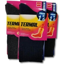 Kadın Karışık Renk 3 Çift Şirin Termal Kışlık Çorap