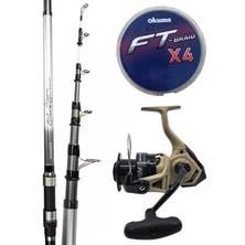 Yek Outdoor Hazır Surf Olta Seti Okuma Wave Power Tele Surf 3.90 cm 100-200 gr Surf Kamışı&okuma Outrax OR-6000SGA 1+1bb Olta Makinesi