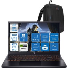 Acer Nitro V15 ANV15 13.nesil Core I7 13620H 32GB 1tb SSD 8GB/RTX5060 75W Gddr7 165Hz IPS Full Hd Freedos Gaming Bilgisayar NHQZAEY001P13+ZETTAÇANTA