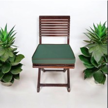 40X40 Desensiz Su ve Leke Itici Duck Kumaş Fermuarlı Bağcıklı Biyeli Sandalye Minderi 5 cm