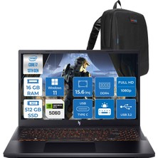 Acer Nitro V15 ANV15 13.nesil Core I7 13620H 16GB 512GB SSD 8GB/RTX5060 75W Gddr7 165Hz IPS Full Hd Freedos Gaming Bilgisayar NHQZAEY001P02+ZETTAÇANTA