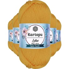 Kartopu 5 Adet Lotus Bikini Büstiyer Bluz Örgü İpi  K318 Koyu Sarı
