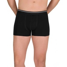 Berrak 1097 Erkek Likralı Boxer 3lü Paket Siyah S