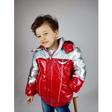 Çocuk Polar Astarlı Parlak Şişme Mont