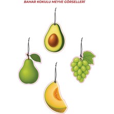 4 Adet Meyvelerin Masalsı Tasarımı Bahar Kokulu Oto Kokusu Araba Kokusu Torpido Aksesuarı