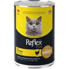 Reflex Plus Sos Içinde Tavuklu Yetişkin Konserve Kedi Maması 400 gr