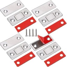 4 Adet Mıknatıslı Kilit,kendinden Yapışkanlı Kapı Mıknatısları,mobilya, Sürgülü Kapı