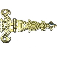 Dekoratif, Sac Tek Kuyruklu Menteşe - 40X68 Mm, Küçük, Sarı, 1 Adet